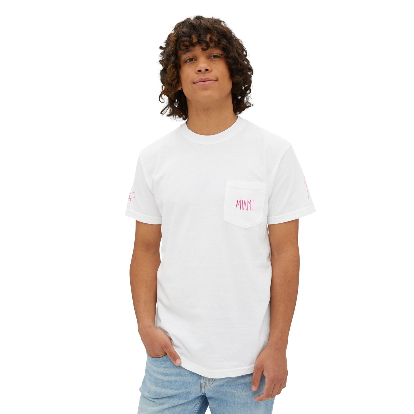 "Miami" Unisex Garment-Dyed Pocket T-Shirt