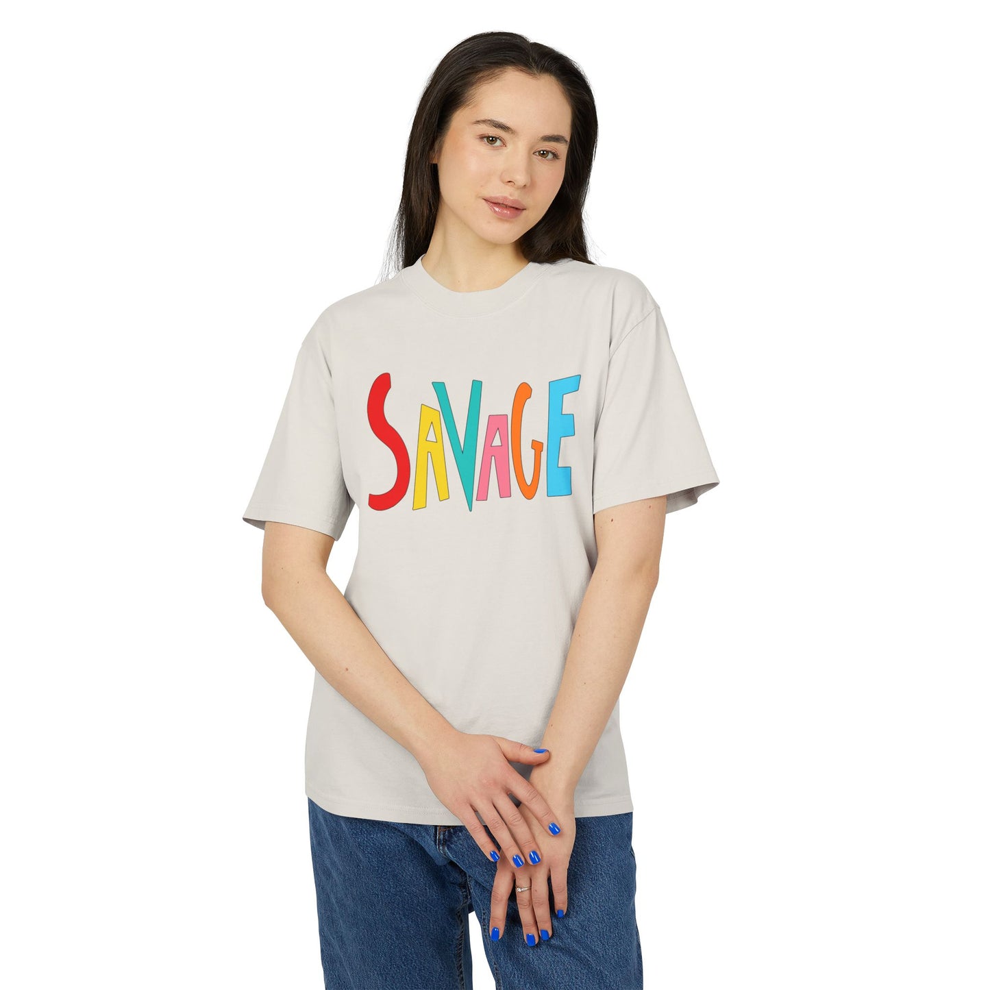 "SAVAGE" Unisex Heavy Faded Tee