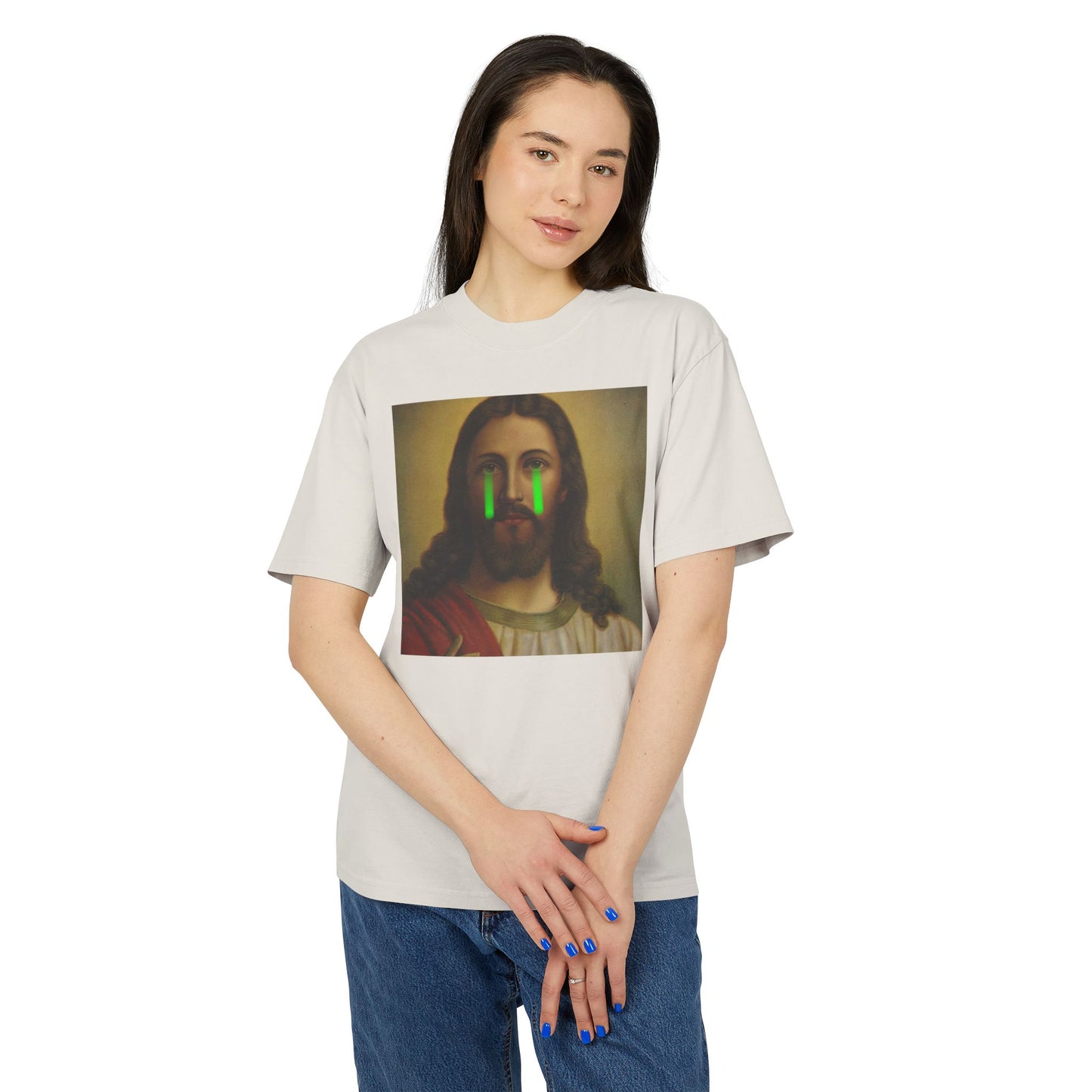 "NEON JESUS" Unisex Heavy Faded Tee