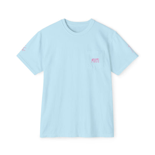 "Miami" Unisex Garment-Dyed Pocket T-Shirt