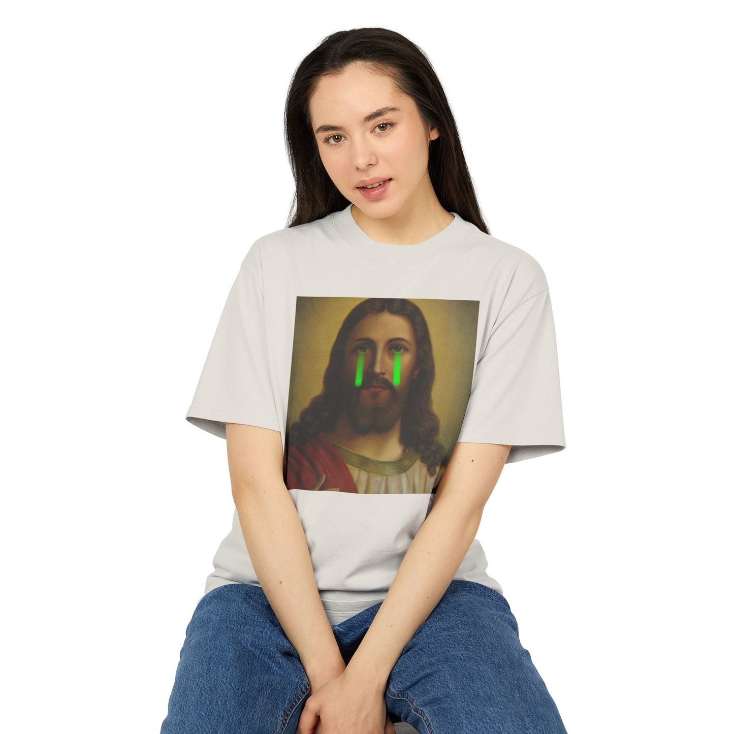 "NEON JESUS" Unisex Heavy Faded Tee