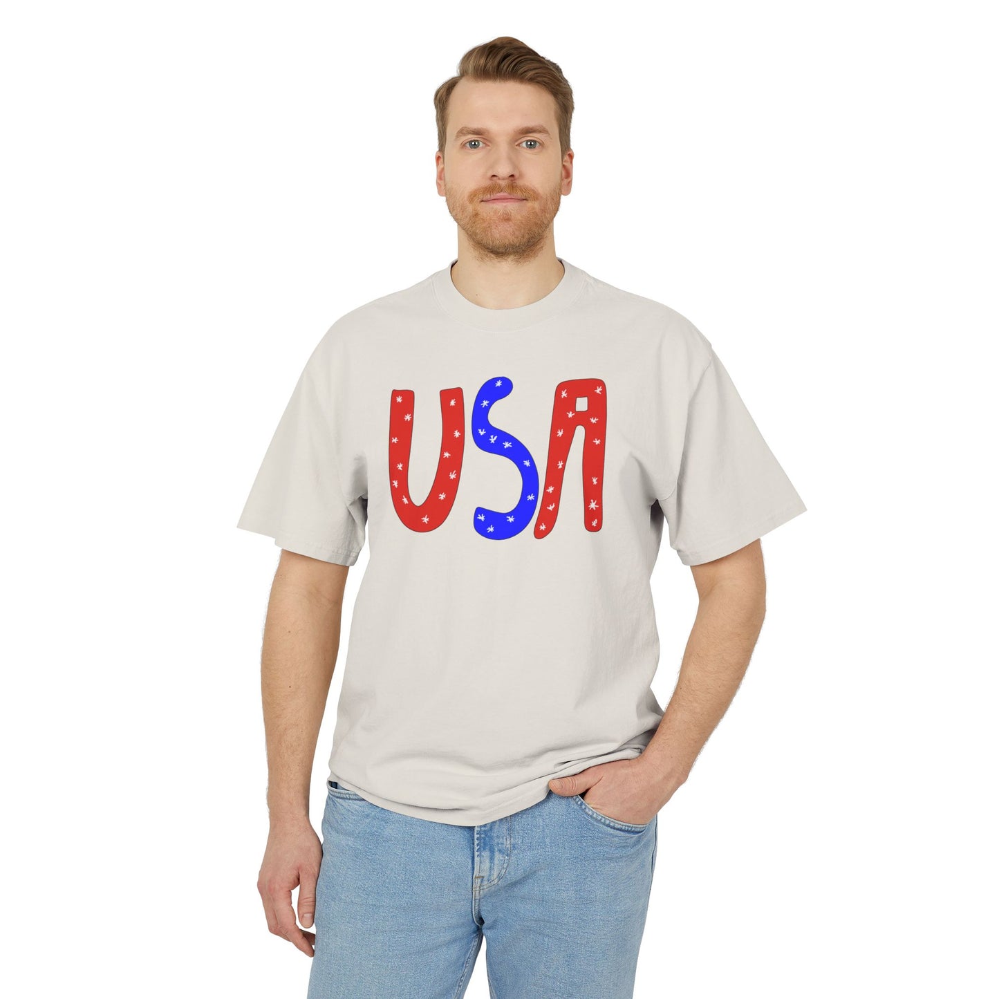 "USA" Unisex Heavy Faded Tee