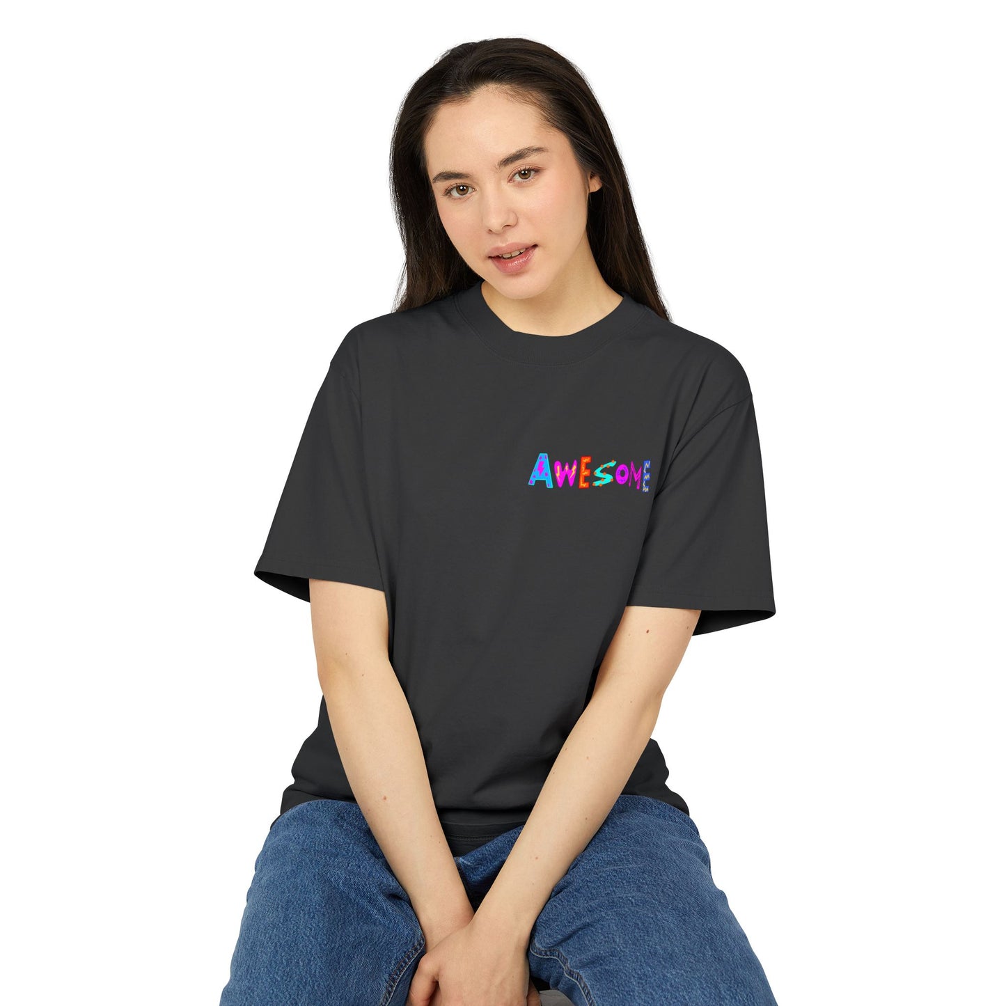 "AWESOME" Unisex Heavy Faded Tee