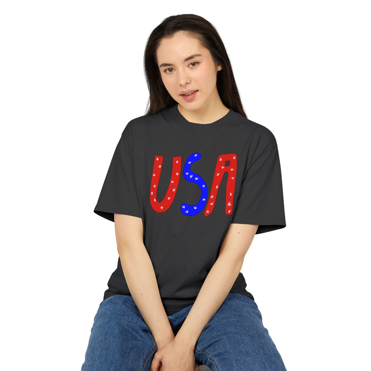 "USA" Unisex Heavy Faded Tee