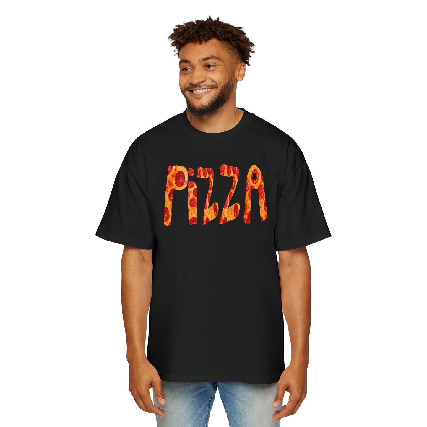 "PIZZA" Heavy Oversized Tee