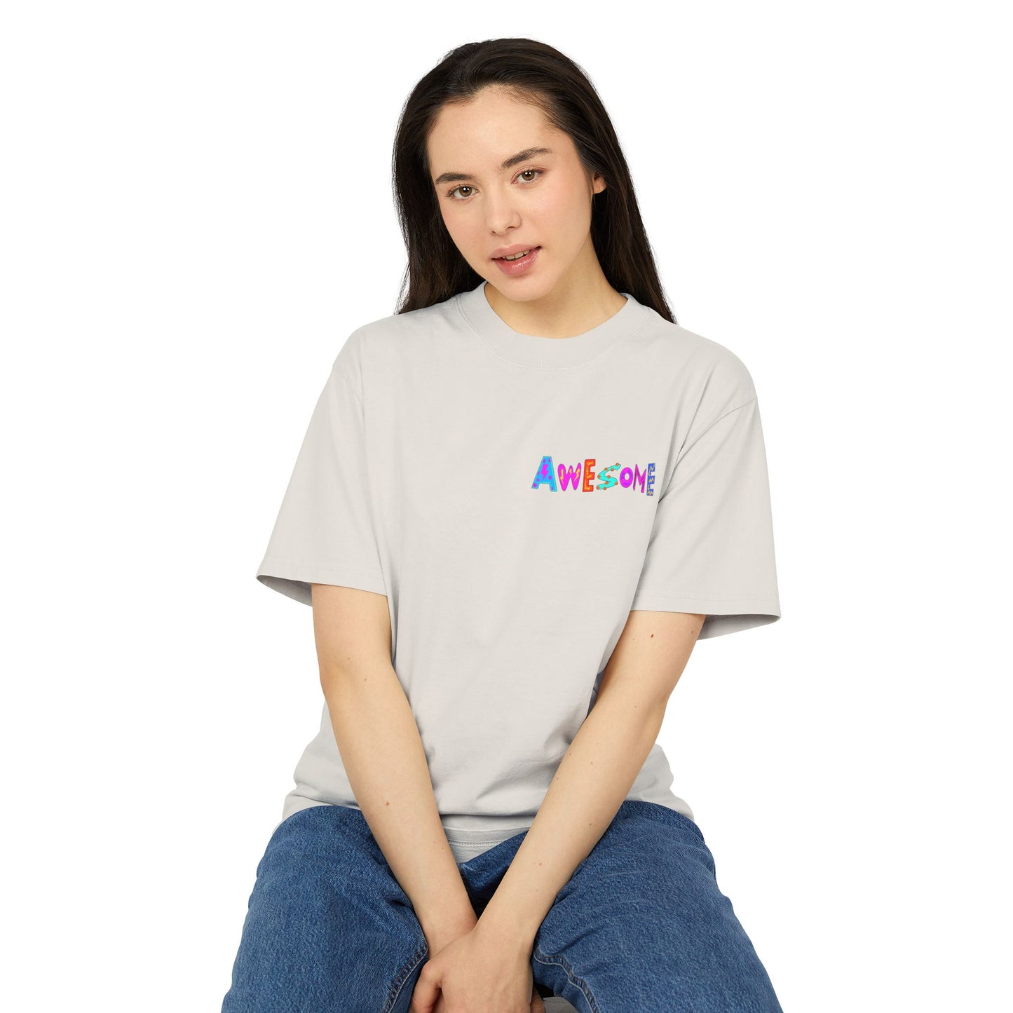 "AWESOME" Unisex Heavy Faded Tee