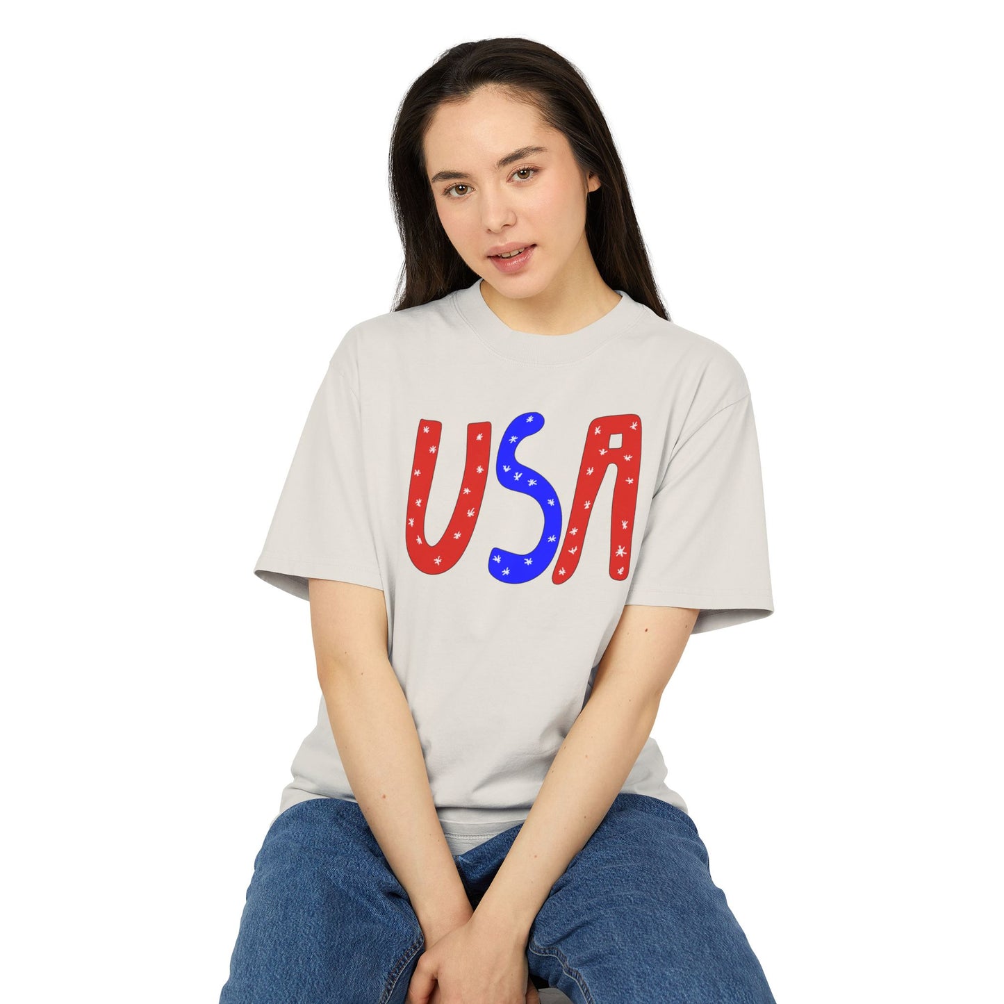 "USA" Unisex Heavy Faded Tee