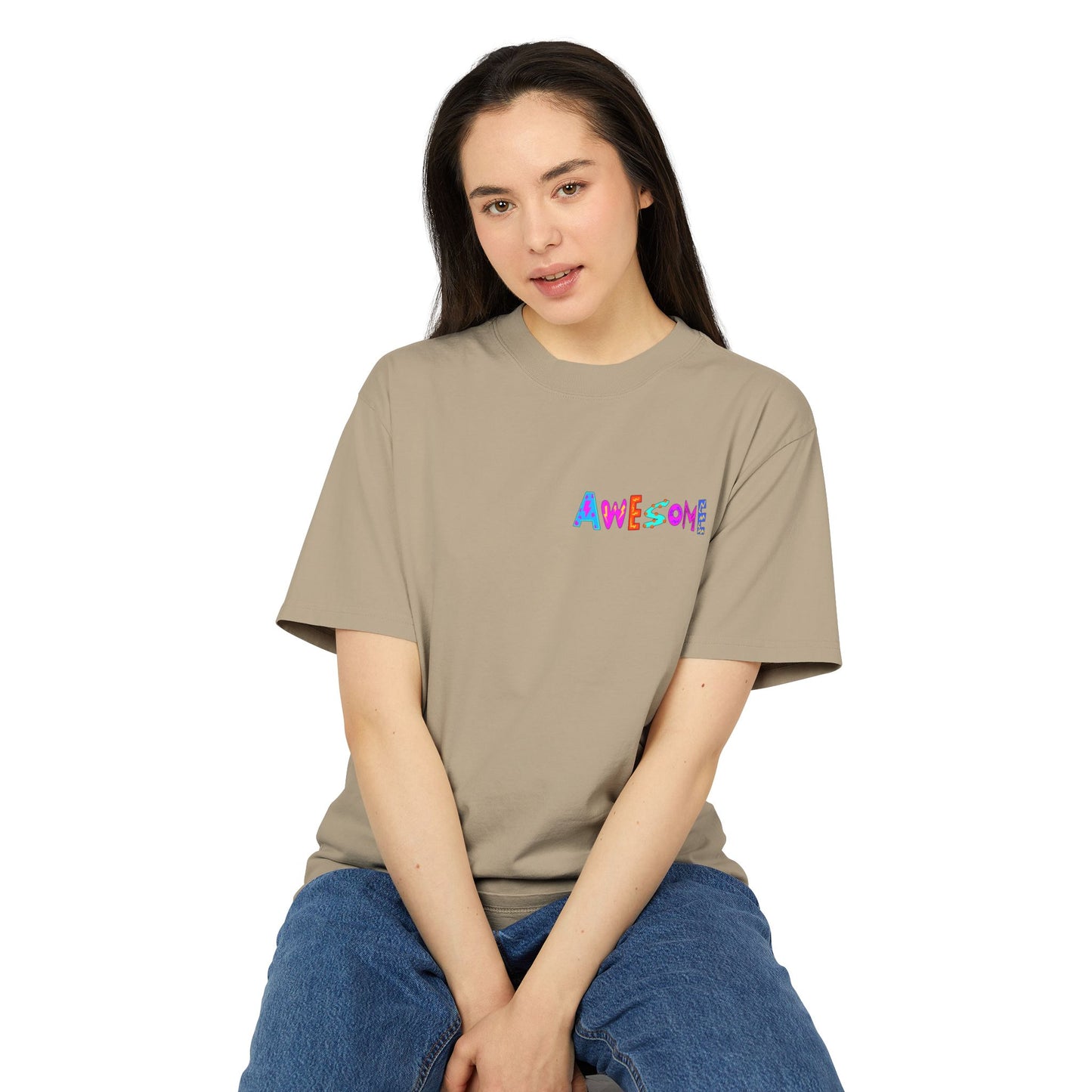 "AWESOME" Unisex Heavy Faded Tee