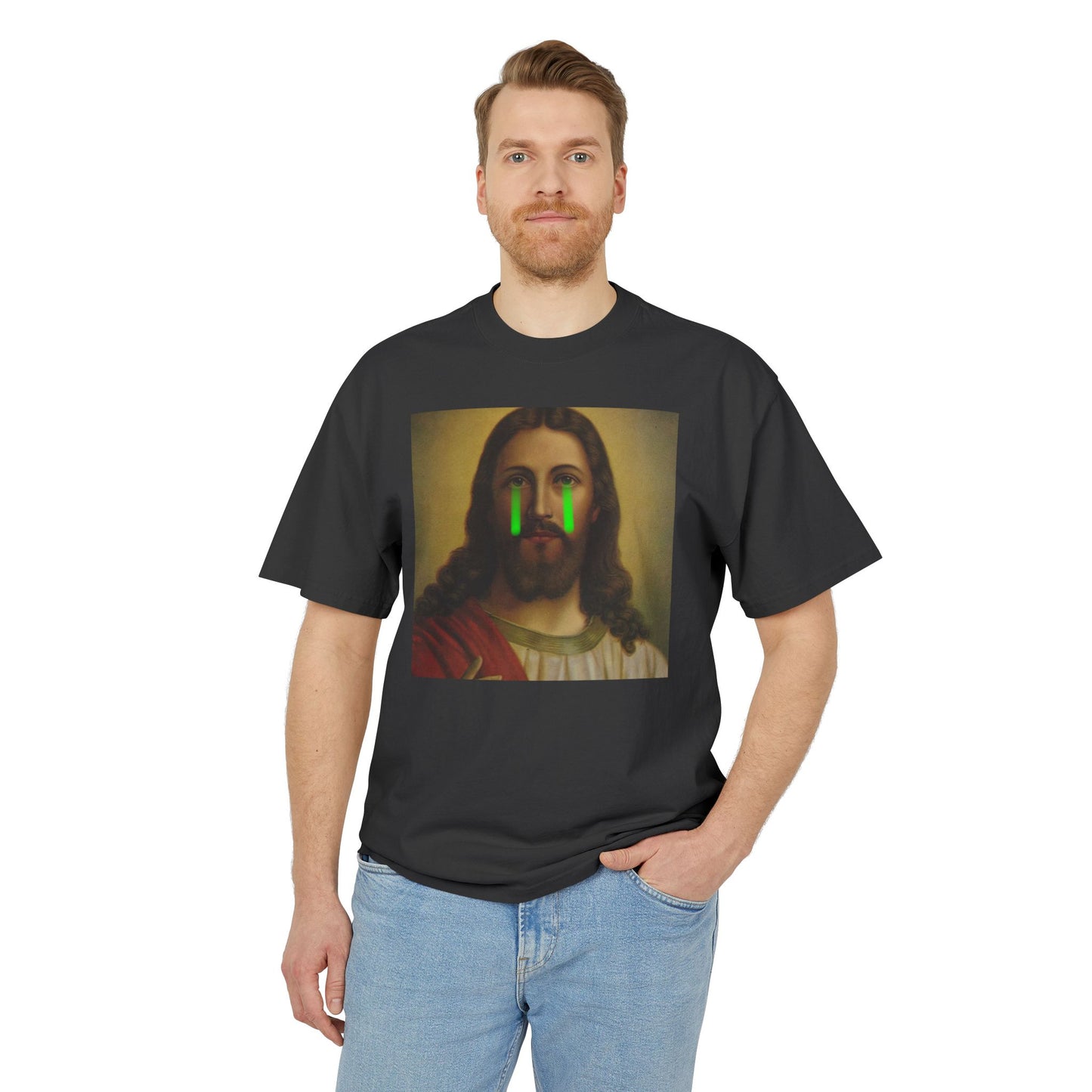 "NEON JESUS" Unisex Heavy Faded Tee