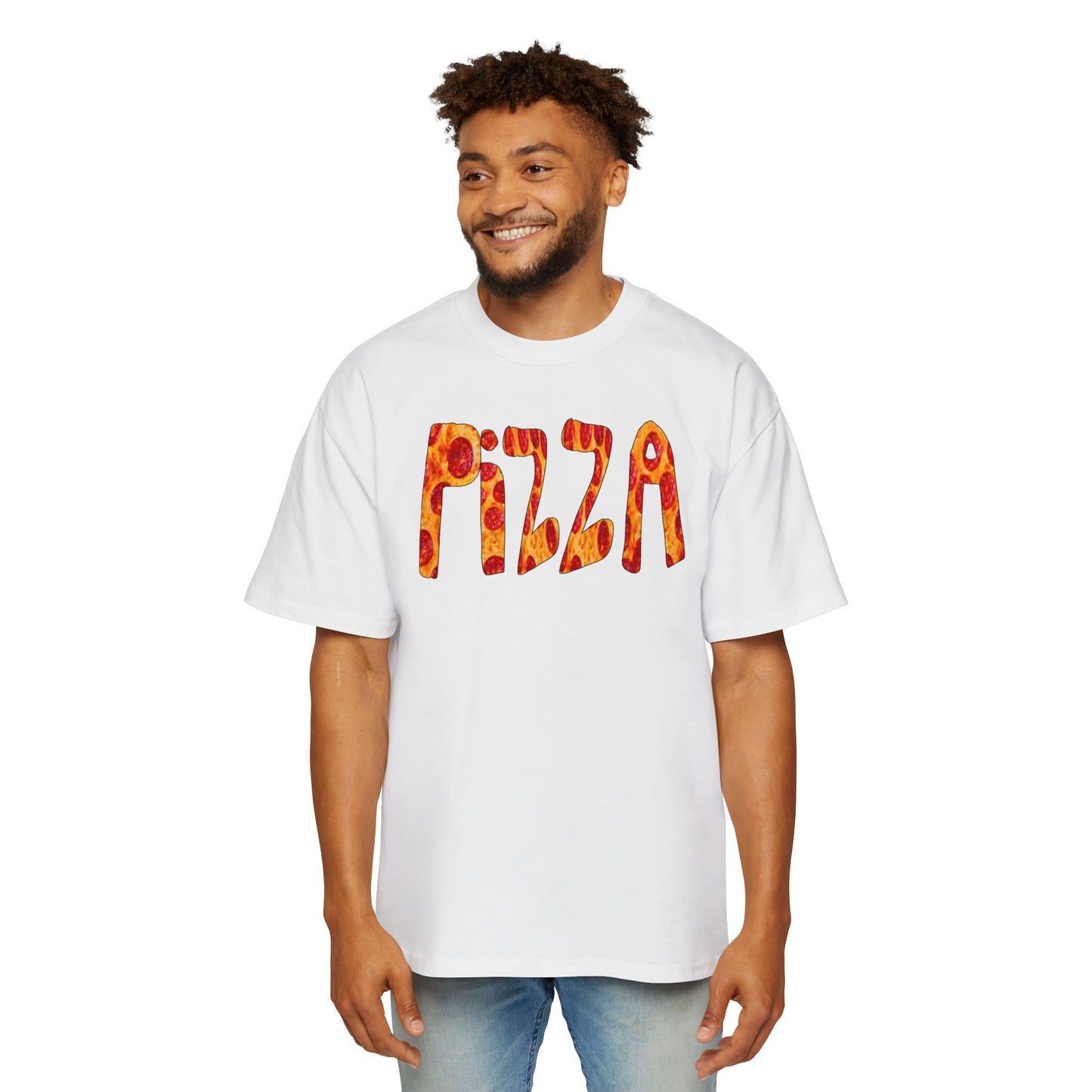 "PIZZA" Heavy Oversized Tee