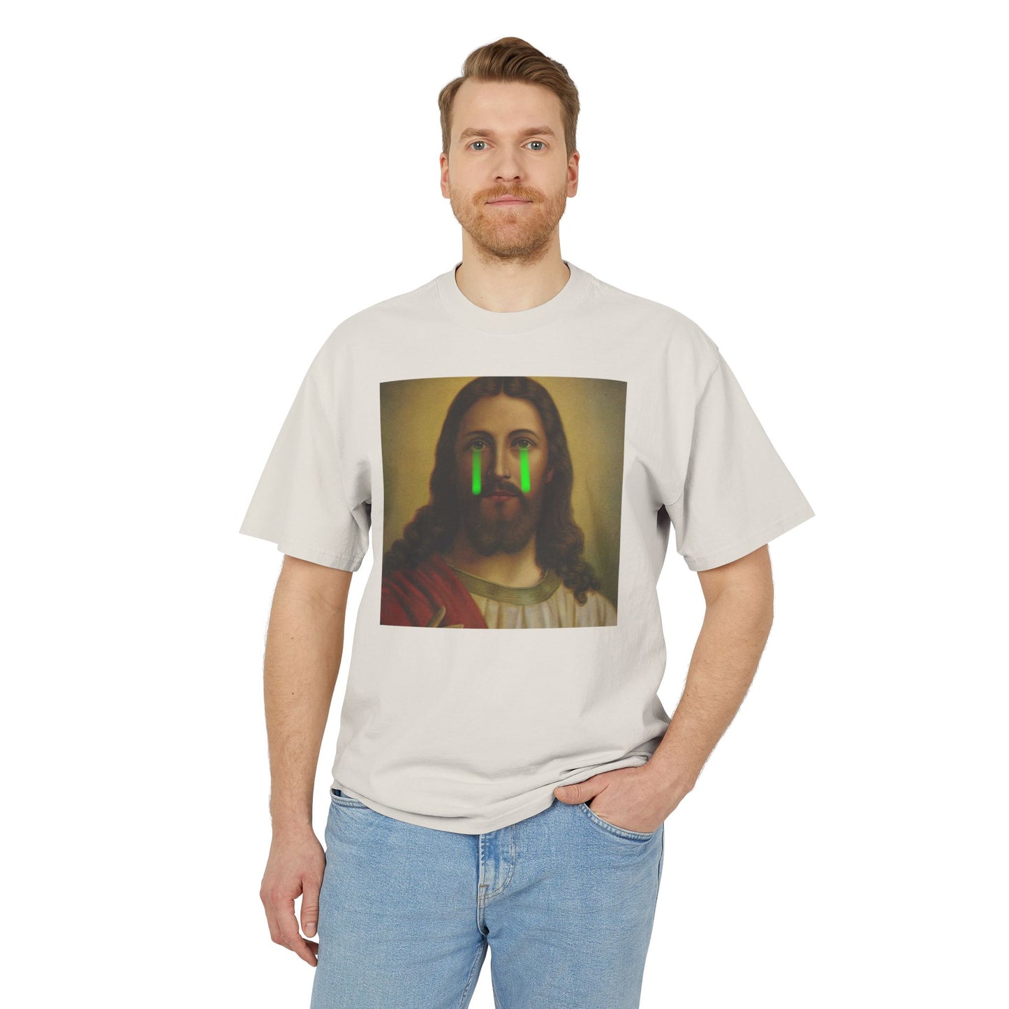 "NEON JESUS" Unisex Heavy Faded Tee