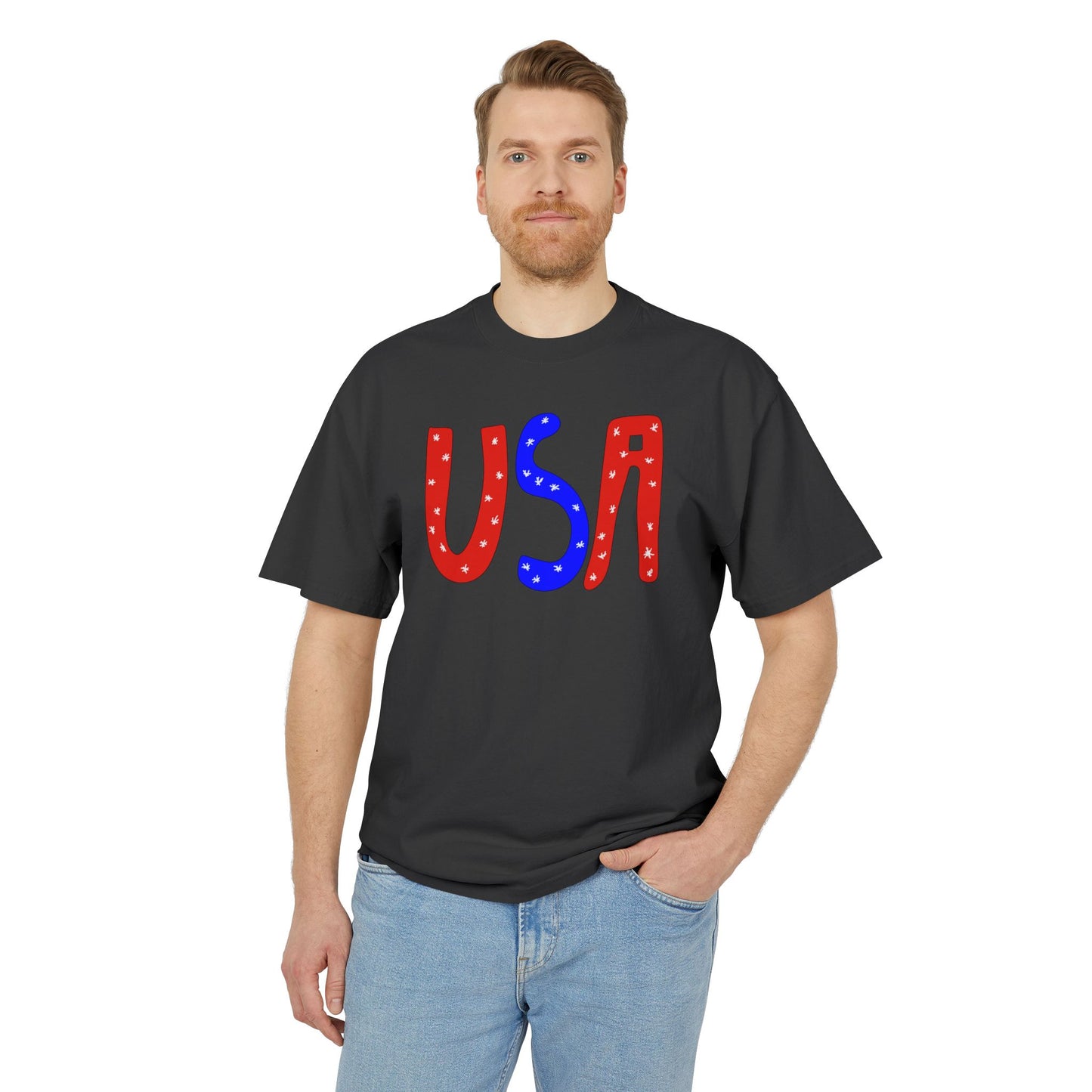 "USA" Unisex Heavy Faded Tee