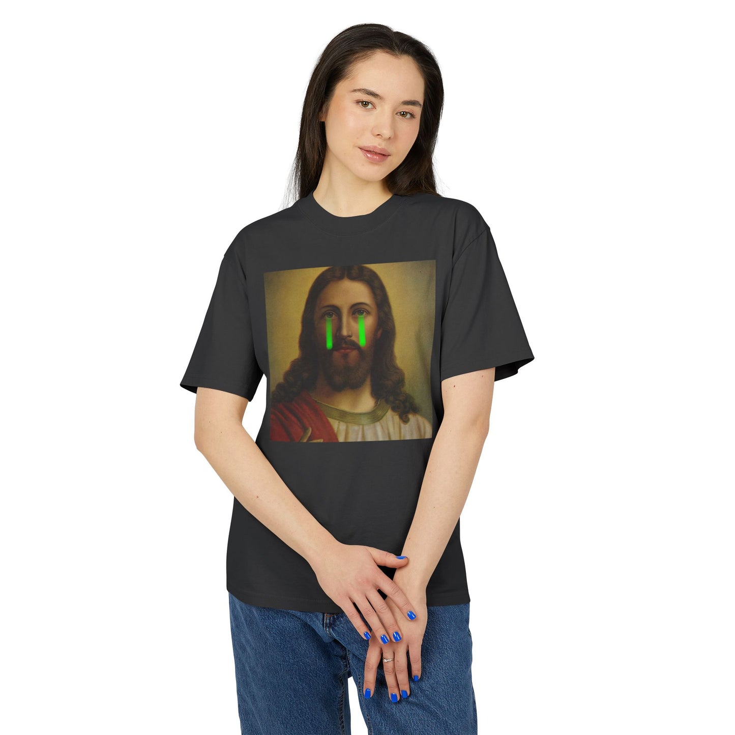 "NEON JESUS" Unisex Heavy Faded Tee