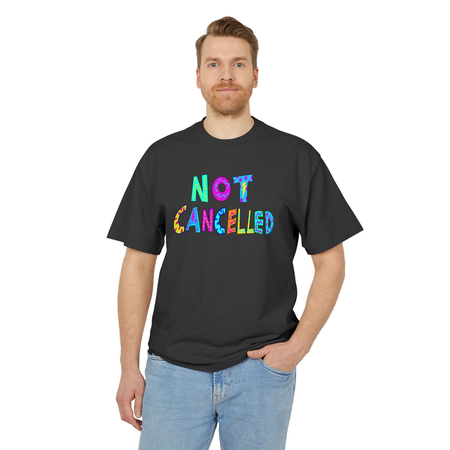 "NOT CANCELLED" Unisex Heavy Faded Tee